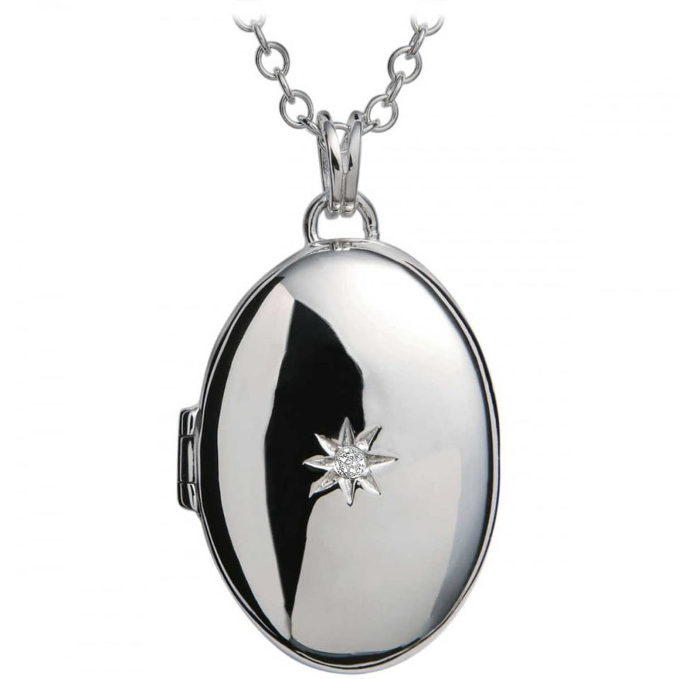 Hot Diamonds Memories Oval Locket Necklace
