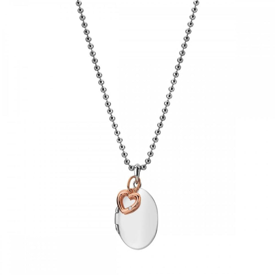 Hot Diamonds Memories Rose Gold Plated Drop Heart Locket