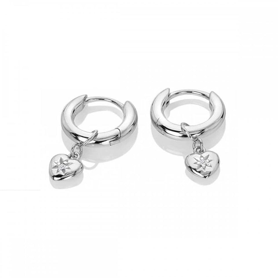 Hot Diamonds Most Loved Drop Heart Hoop Earrings