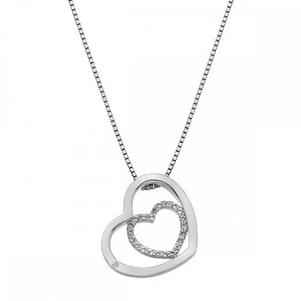 Hot Diamonds Most Loved Encased Heart Topaz Necklace