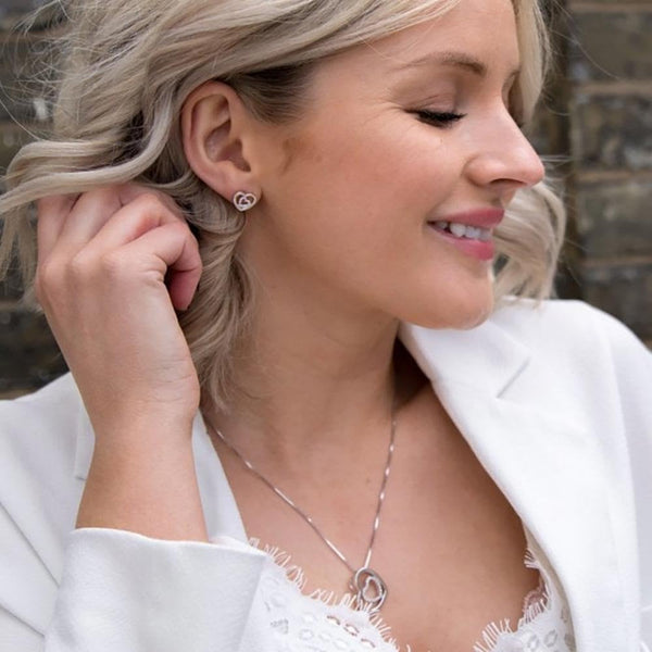 Hot Diamonds Most Loved Encased Heart Topaz Stud Earrings
