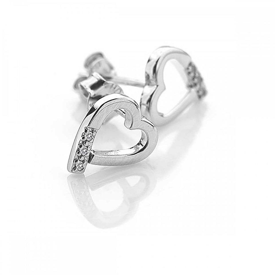 Hot Diamonds Most Loved Romantic Open Heart Stud Earrings