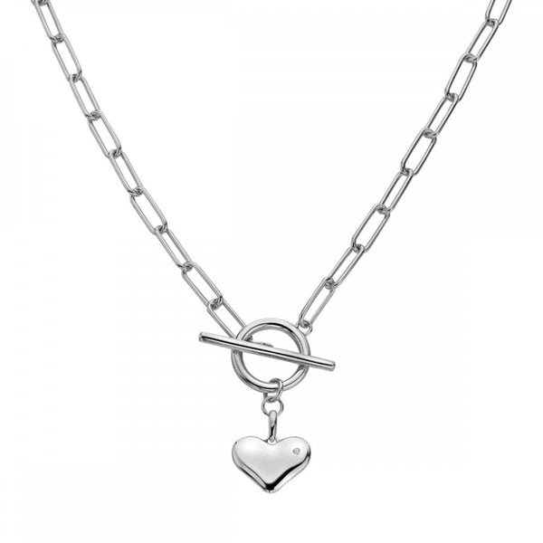 Hot Diamonds Multi Linked T-Bar Drop Heart Necklace