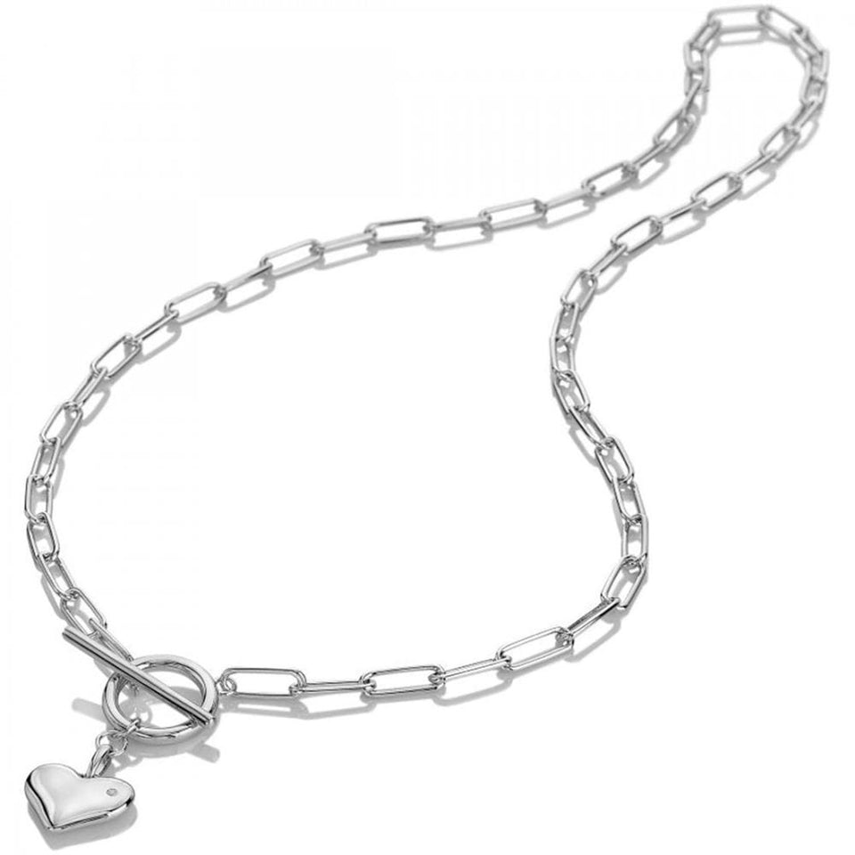 Hot Diamonds Multi Linked T-Bar Drop Heart Necklace