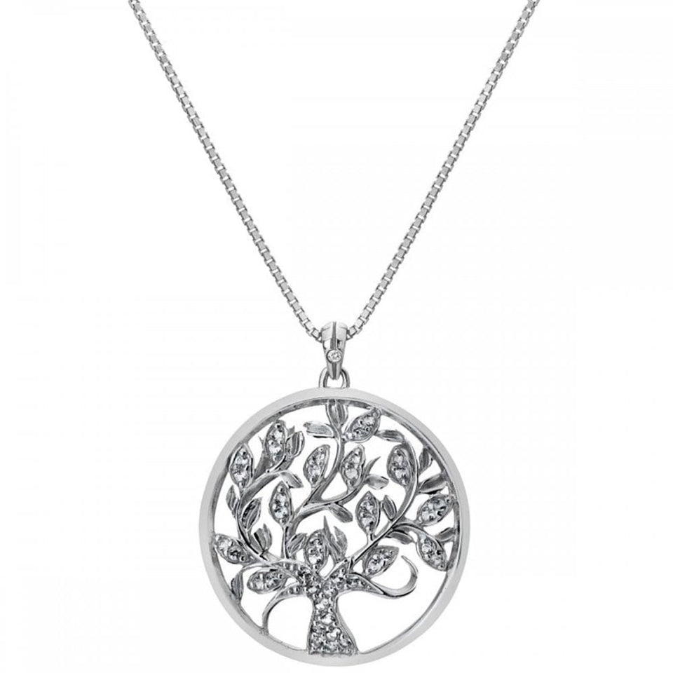 Hot Diamonds Nurture Topaz Tree Circle Necklace