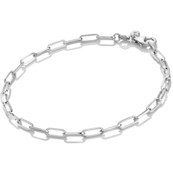 Hot Diamonds Paperclip Linked Sterling Silver Bracelet