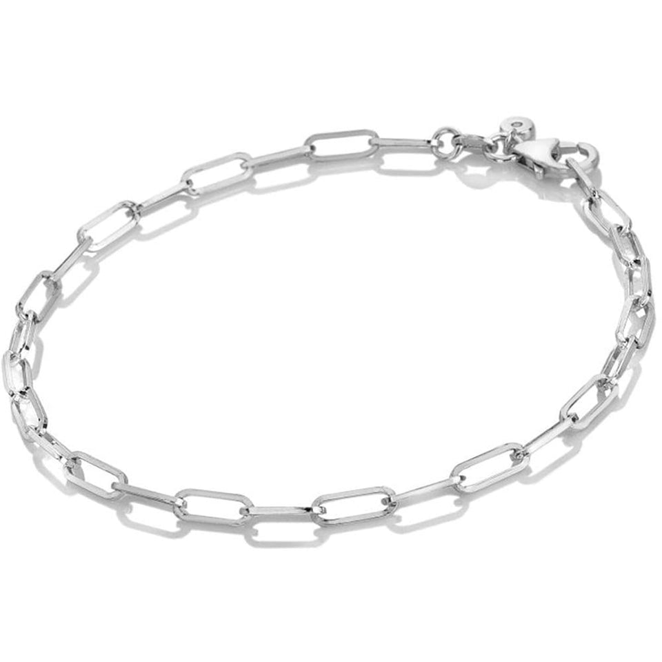 Hot Diamonds Paperclip Linked Sterling Silver Bracelet