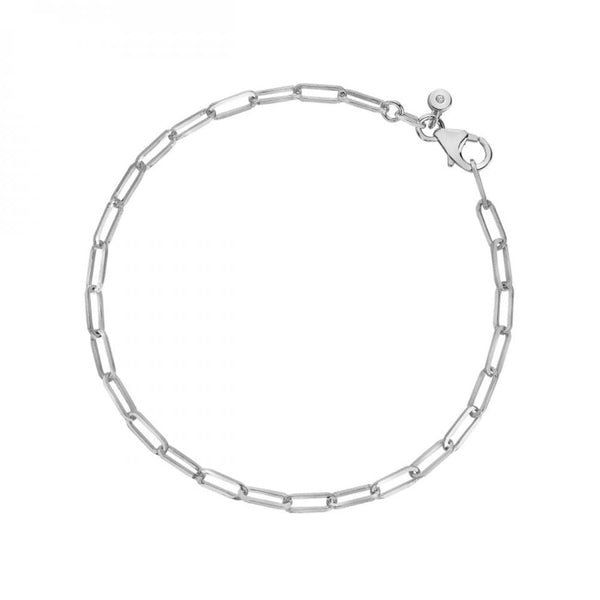 Hot Diamonds Paperclip Linked Sterling Silver Bracelet