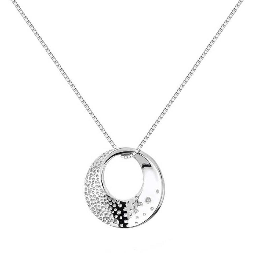 Hot Diamonds Quest Open Circle Multi Stone Set Necklace