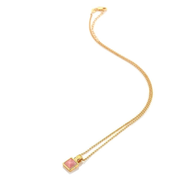 Hot Diamonds Restore Gold Plated Pink Stone Necklace