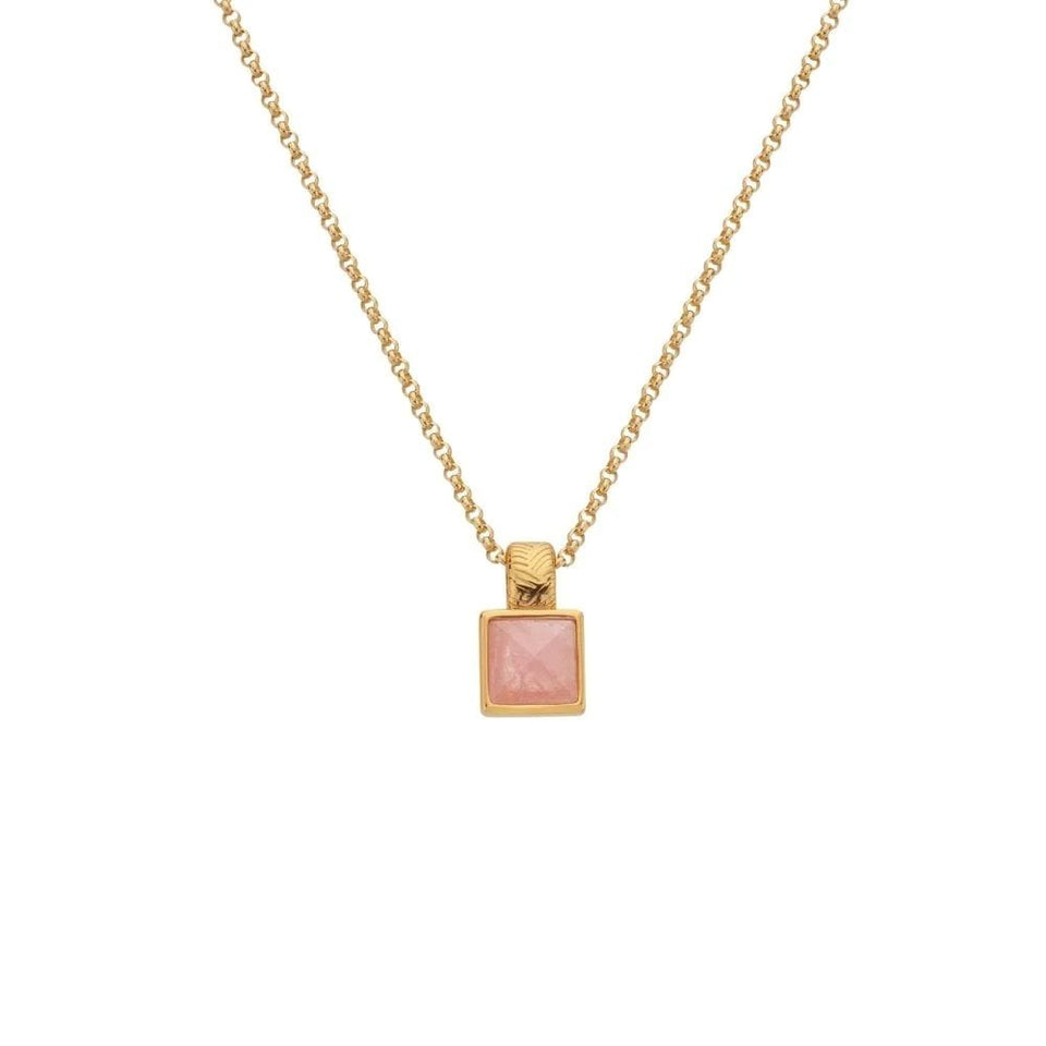 Hot Diamonds Restore Gold Plated Pink Stone Necklace