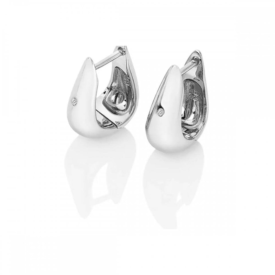 Hot Diamonds Soul Sterling Silver Huggie Hoop Earrings
