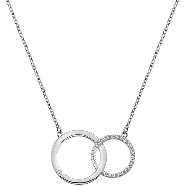 Hot Diamonds Striking Interlocking Circles Topaz Necklace