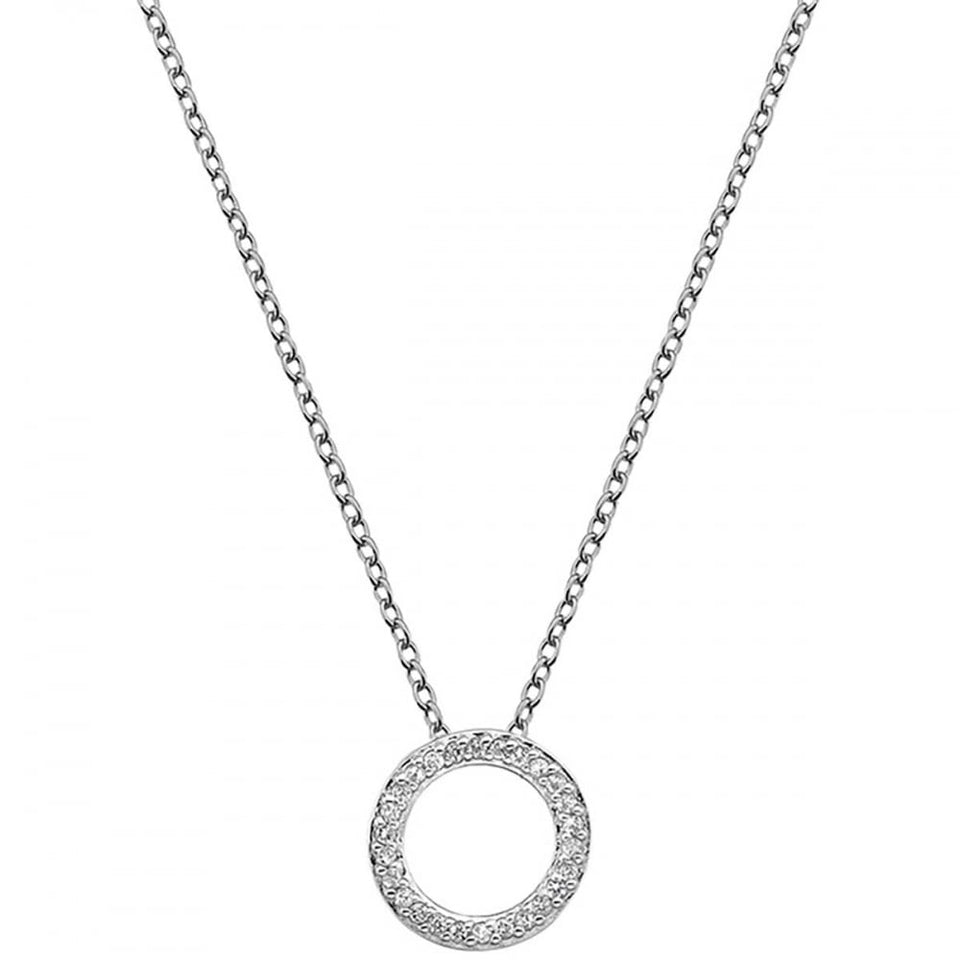 Hot Diamonds Striking Open Circle Topaz Necklace