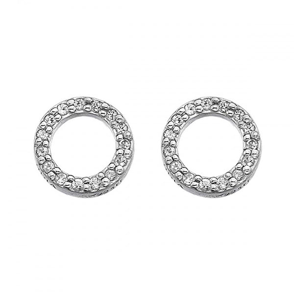 Hot Diamonds Striking Open Circle Topaz Stud Earrings
