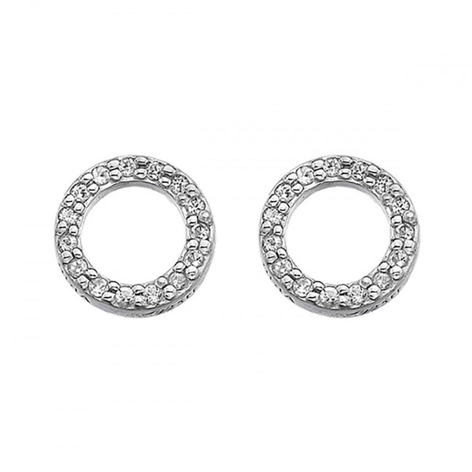 Hot Diamonds Striking Open Circle Topaz Stud Earrings