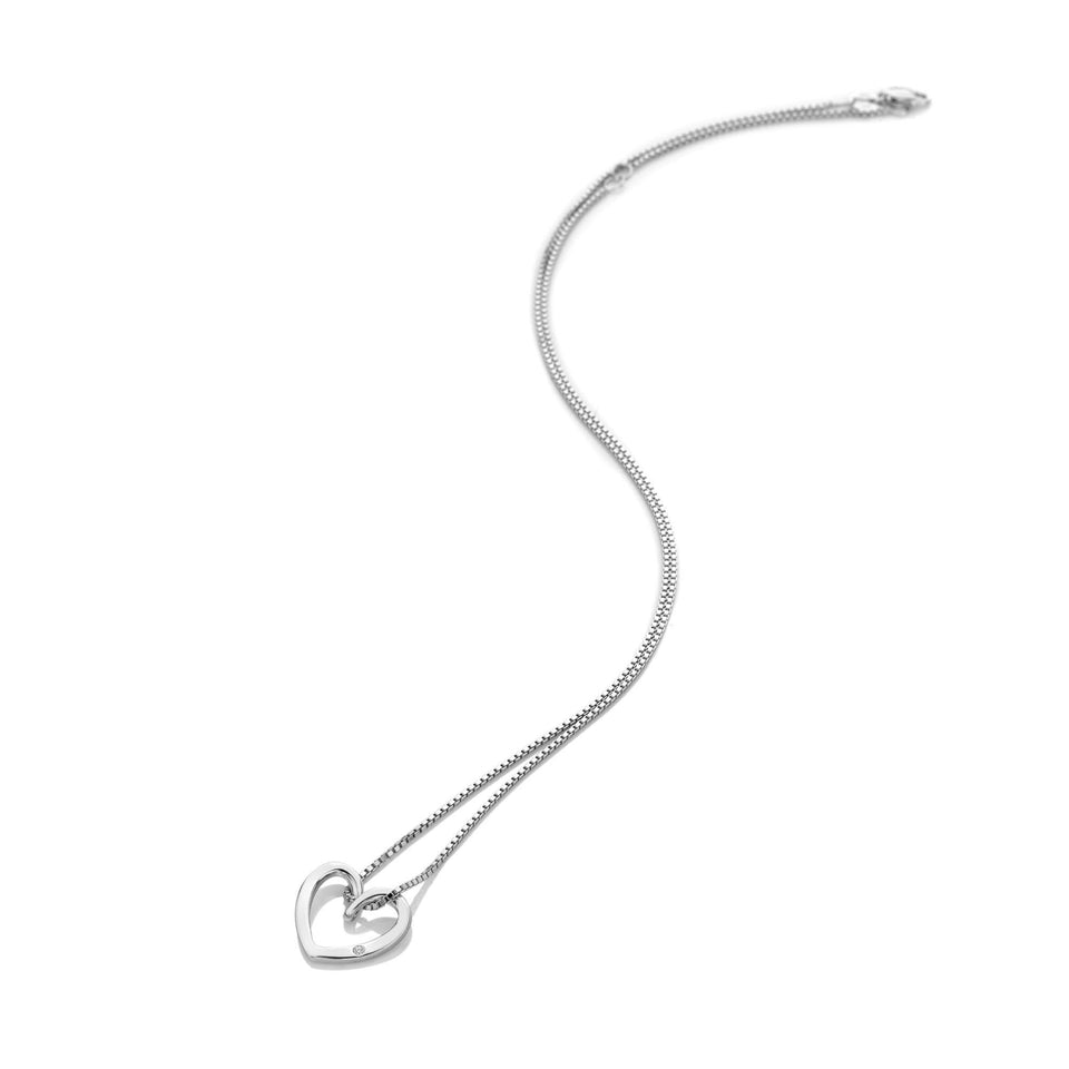 Hot Diamonds Summer Hearts Curved Stone Set Necklace