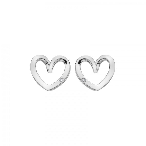 Hot Diamonds Summer Hearts Curved Stone Set Stud Earrings