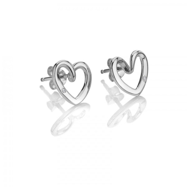 Hot Diamonds Summer Hearts Curved Stone Set Stud Earrings
