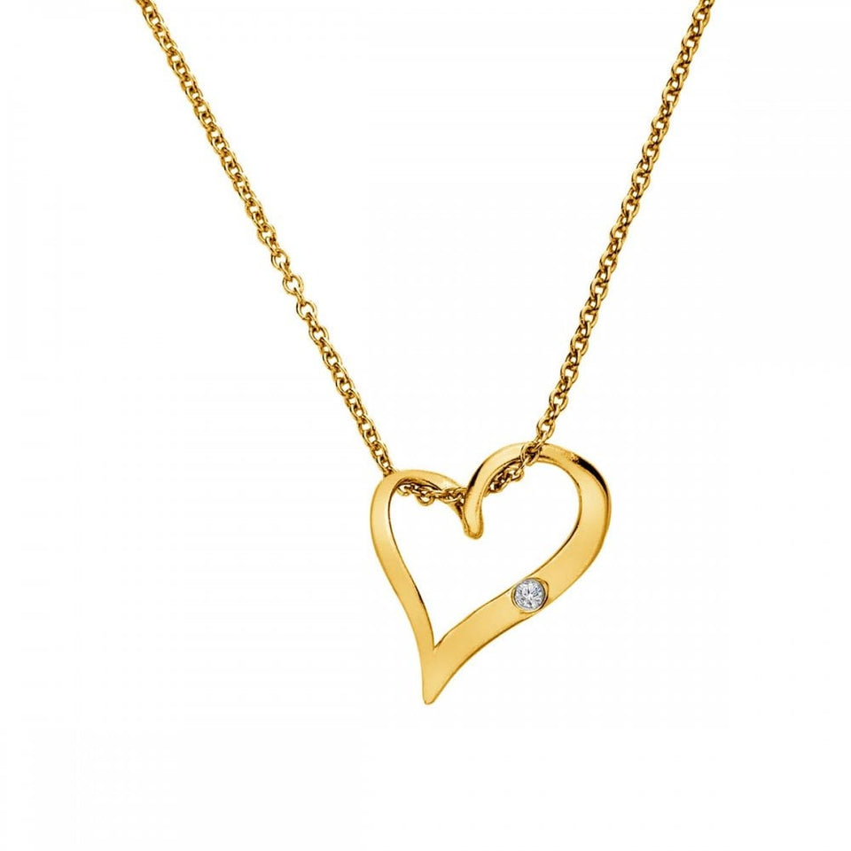 Hot Diamonds Summer Hearts Gold Plated Stone Set Necklace