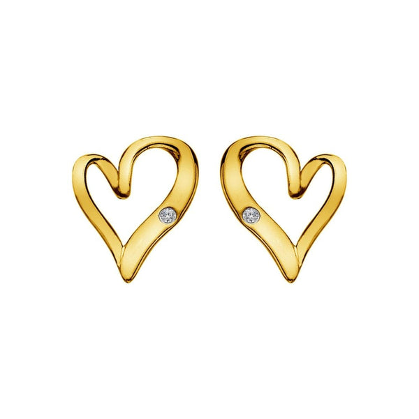 Hot Diamonds Summer Hearts Gold Plated Stud Earrings