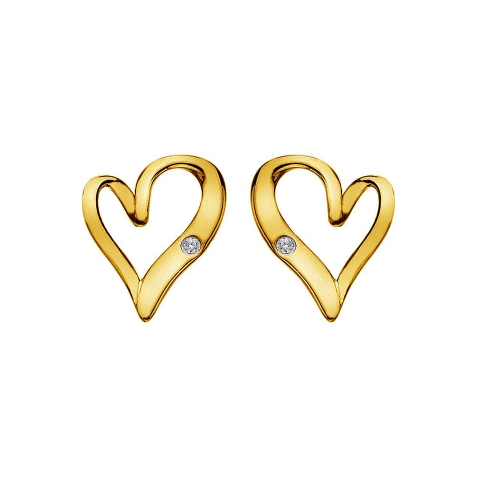 Hot Diamonds Summer Hearts Gold Plated Stud Earrings