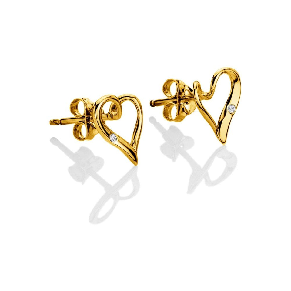Hot Diamonds Summer Hearts Gold Plated Stud Earrings