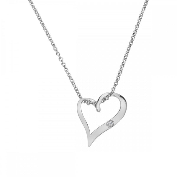 Hot Diamonds Summer Hearts Sterling Silver Stone Set Necklace