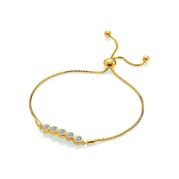 Hot Diamonds Tender 18ct Gold Plated Slider Bracelet