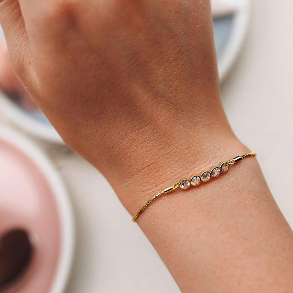 Hot Diamonds Tender 18ct Gold Plated Slider Bracelet
