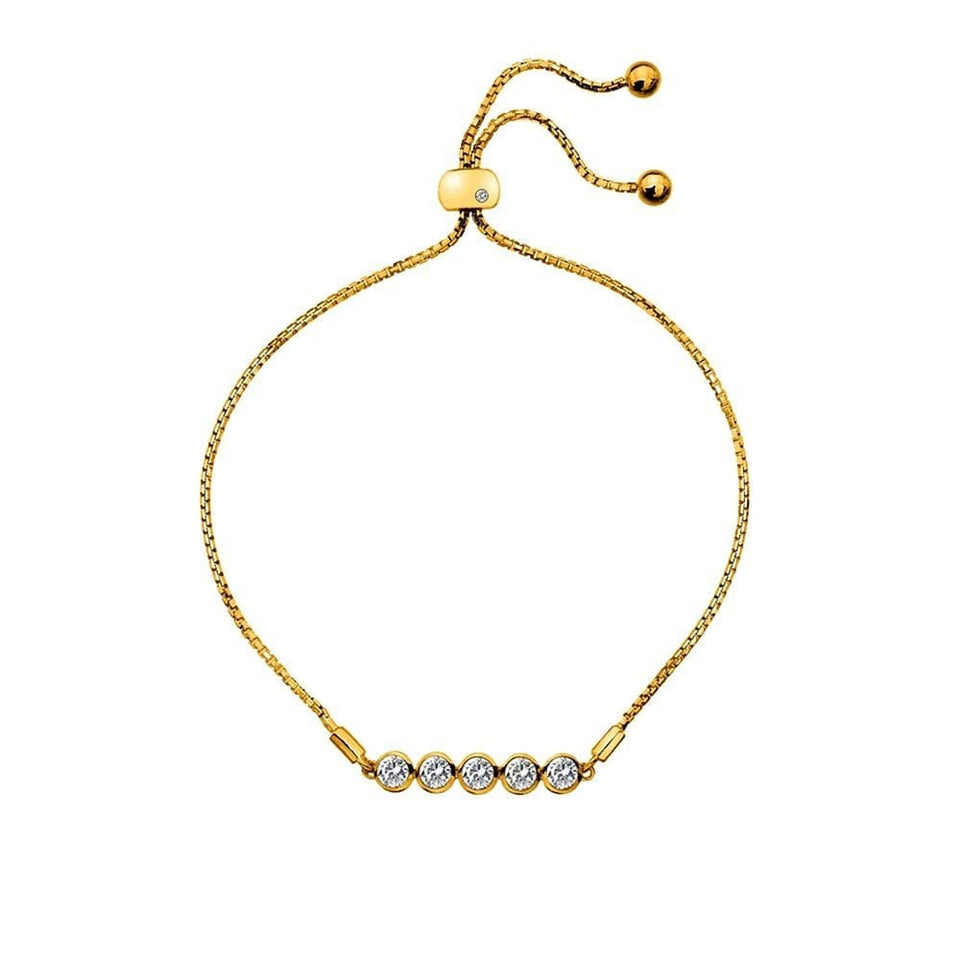 Hot Diamonds Tender 18ct Gold Plated Slider Bracelet