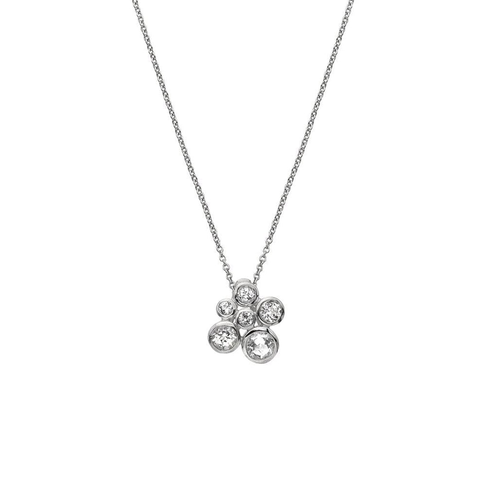 Hot Diamonds Tender Clustered Topaz Necklace