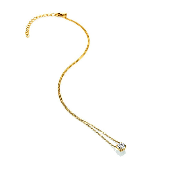 Hot Diamonds Tender Gold Plated Solitaire Necklace