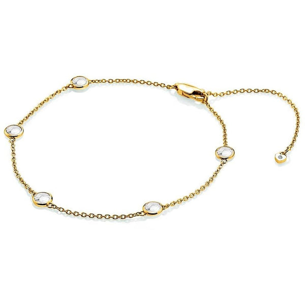 Hot Diamonds Tender Intermitent 18ct Gold Plated Bracelet