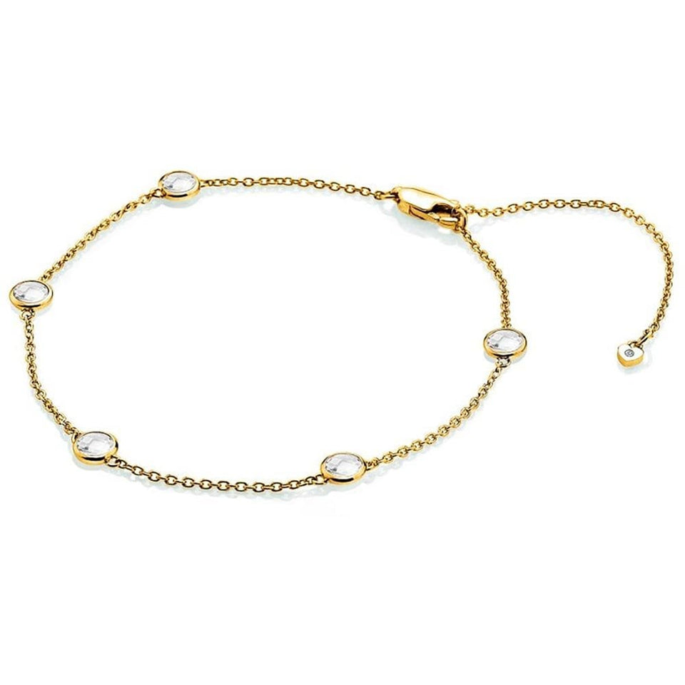 Hot Diamonds Tender Intermitent 18ct Gold Plated Bracelet