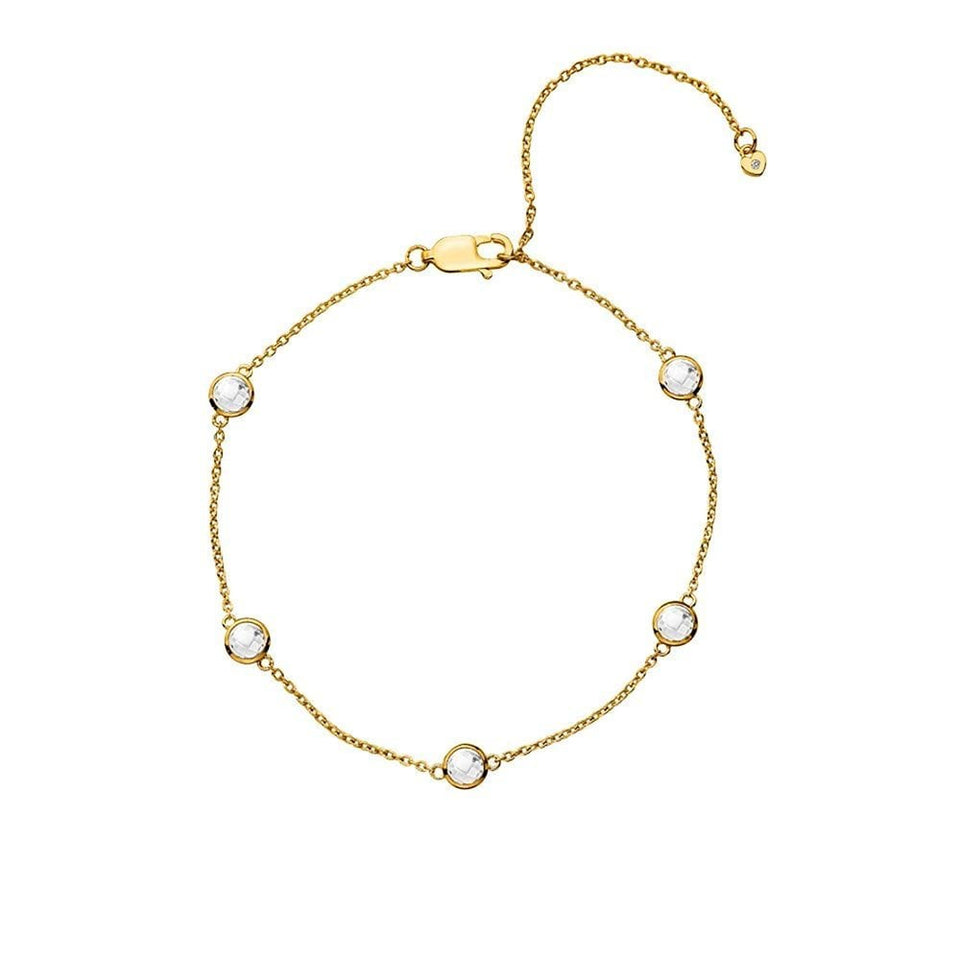 Hot Diamonds Tender Intermitent 18ct Gold Plated Bracelet