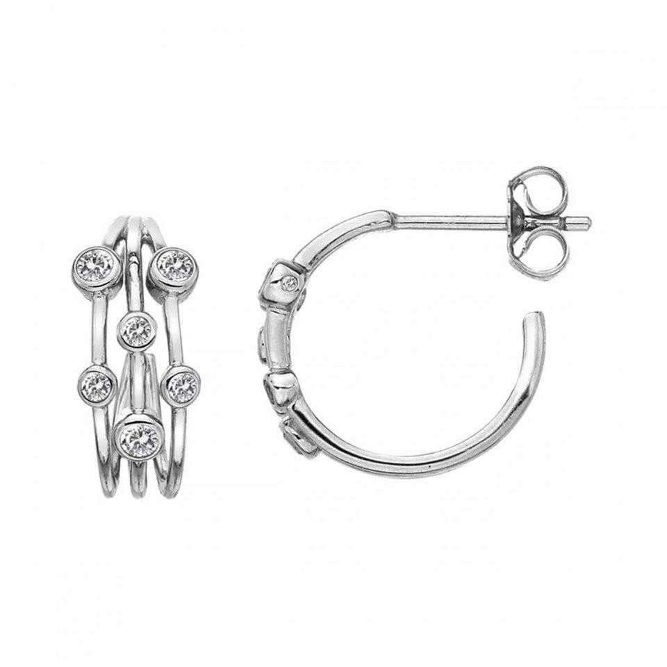 Hot Diamonds Tender Statement Stacked Hoop Earrings