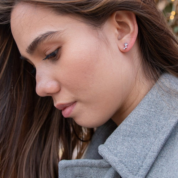 Hot Diamonds Tender Three Stone Fixed Stud Earrings