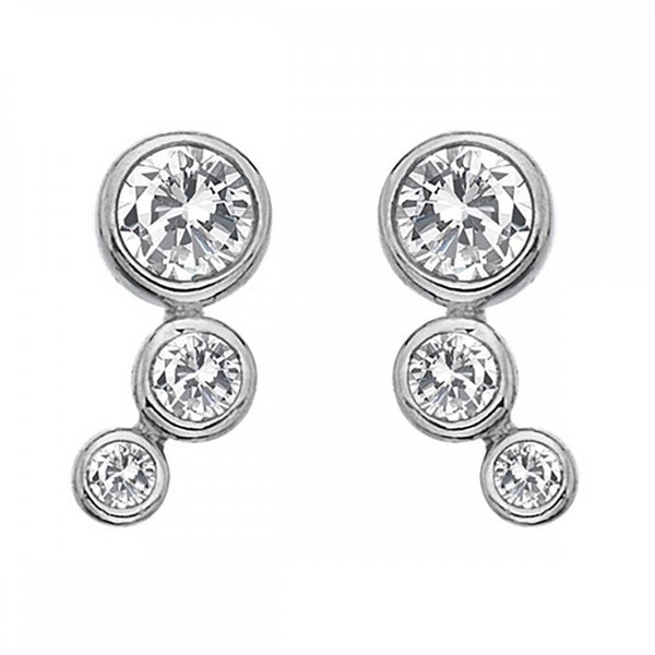 Hot Diamonds Tender Three Stone Fixed Stud Earrings