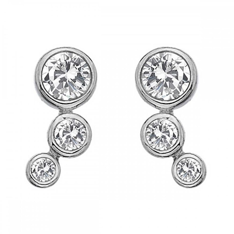 Hot Diamonds Tender Three Stone Fixed Stud Earrings