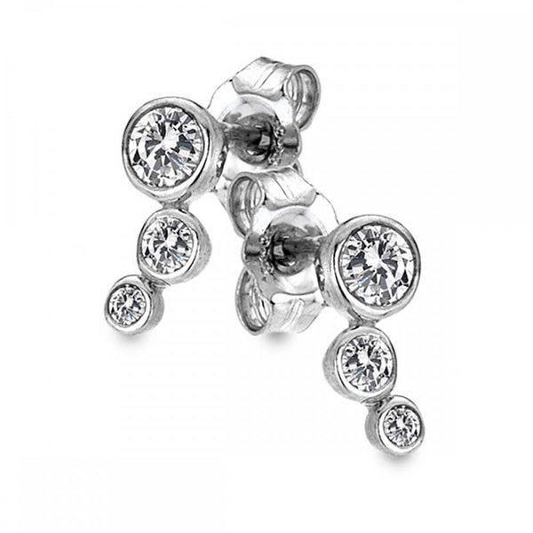 Hot Diamonds Tender Three Stone Fixed Stud Earrings