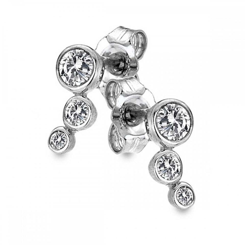 Hot Diamonds Tender Three Stone Fixed Stud Earrings