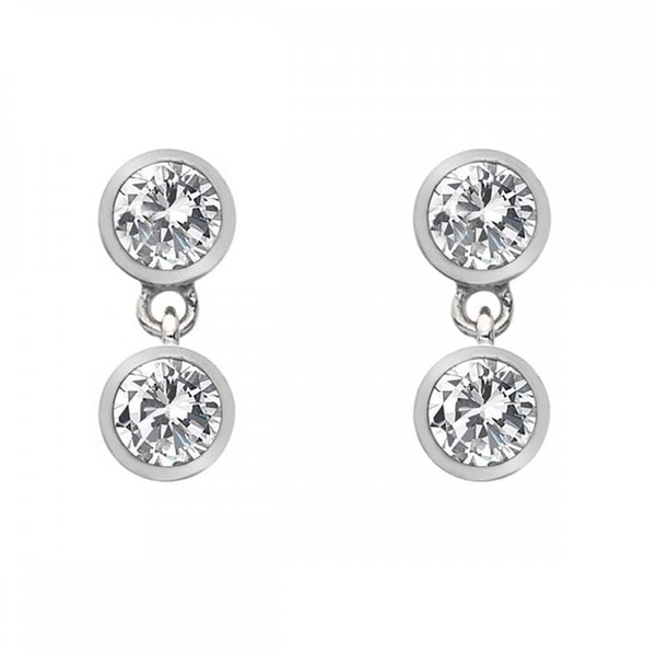 Hot Diamonds Tender Topaz Double Stone Drop Earrings