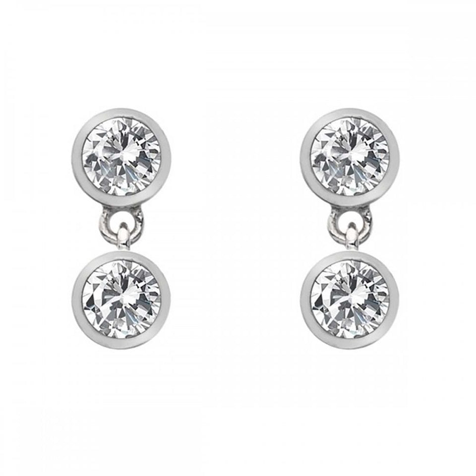 Hot Diamonds Tender Topaz Double Stone Drop Earrings