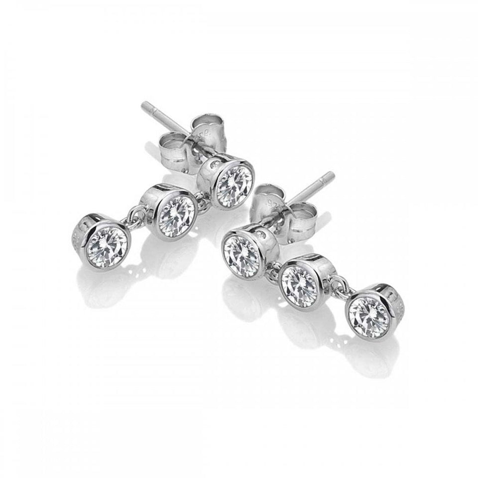 Hot Diamonds Tender Topaz Triple Stone Drop Earrings