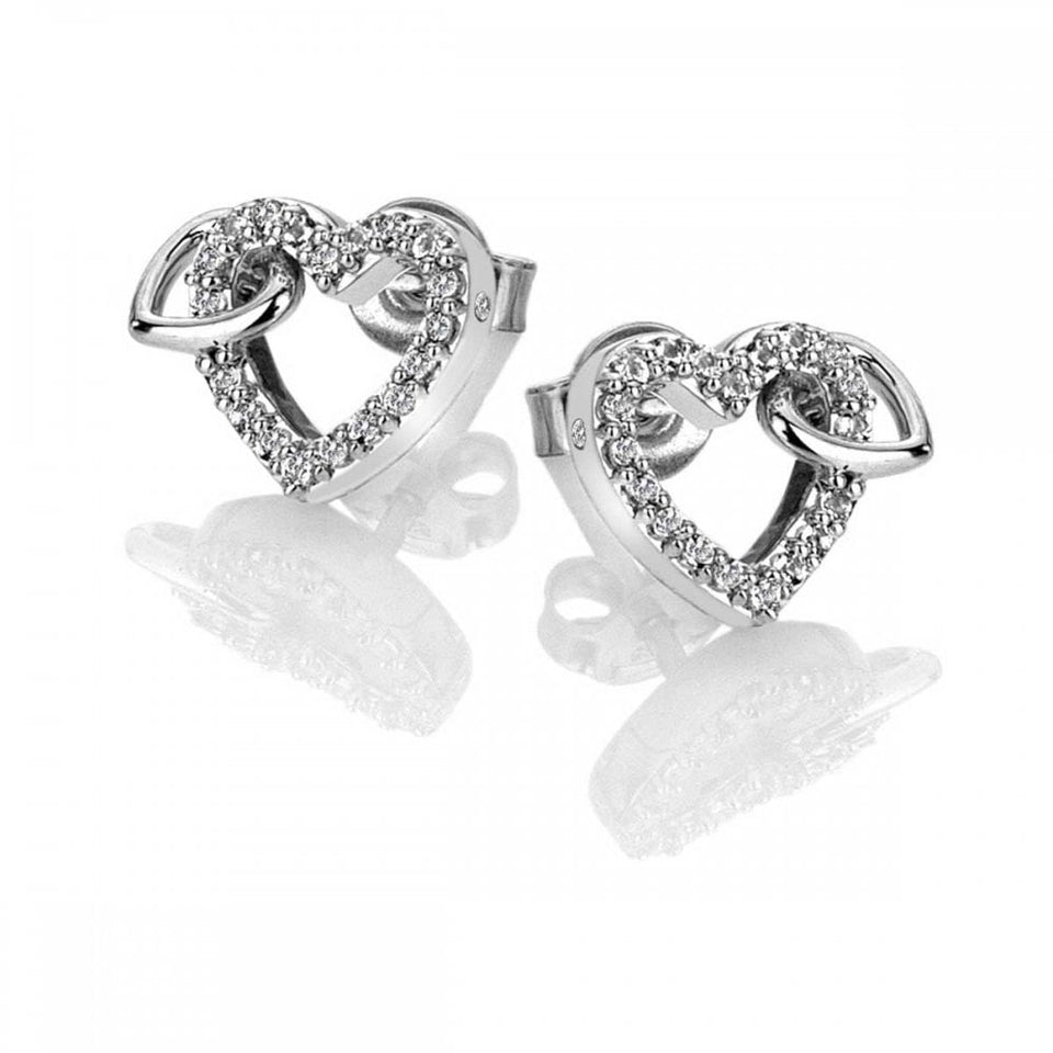Hot Diamonds Togetherness Interlocked Hearts Stud Earrings