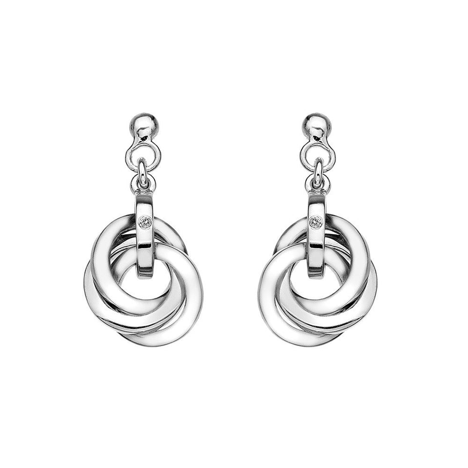 Hot Diamonds Trio Interlocked Calm Drop Earrings