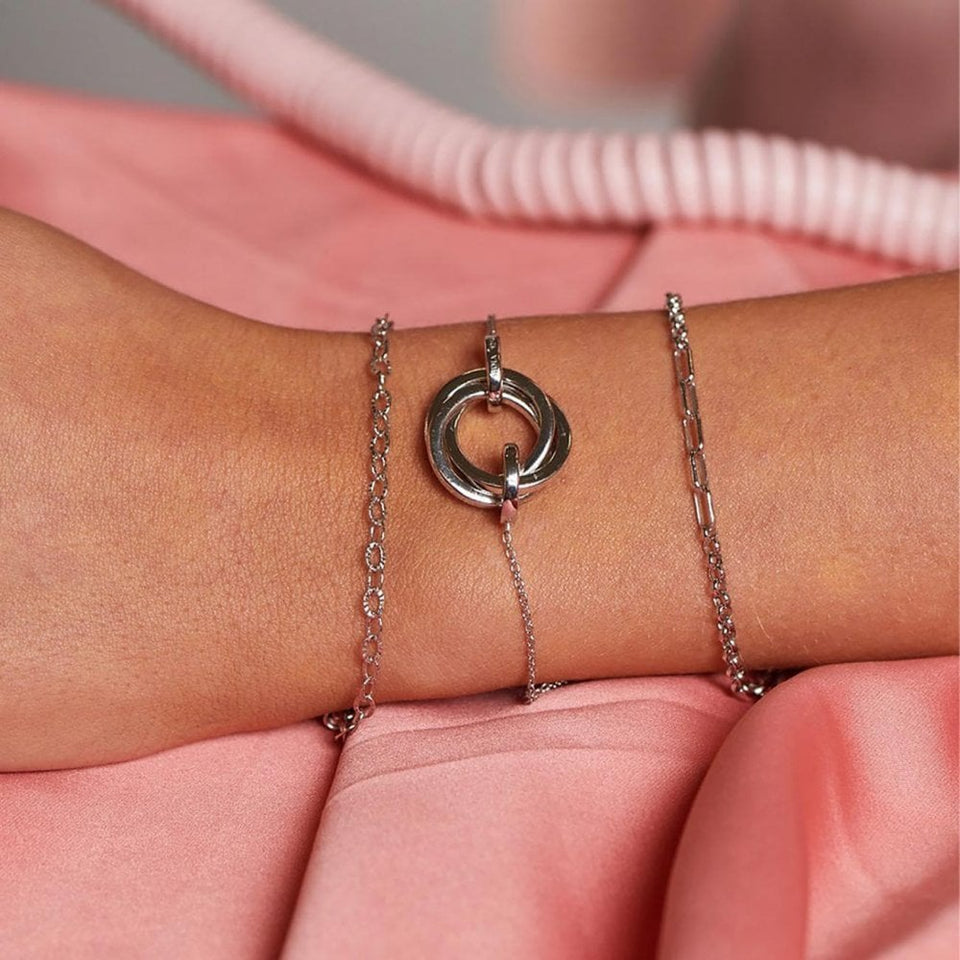 Hot Diamonds Trio Interlocked Circles Bracelet
