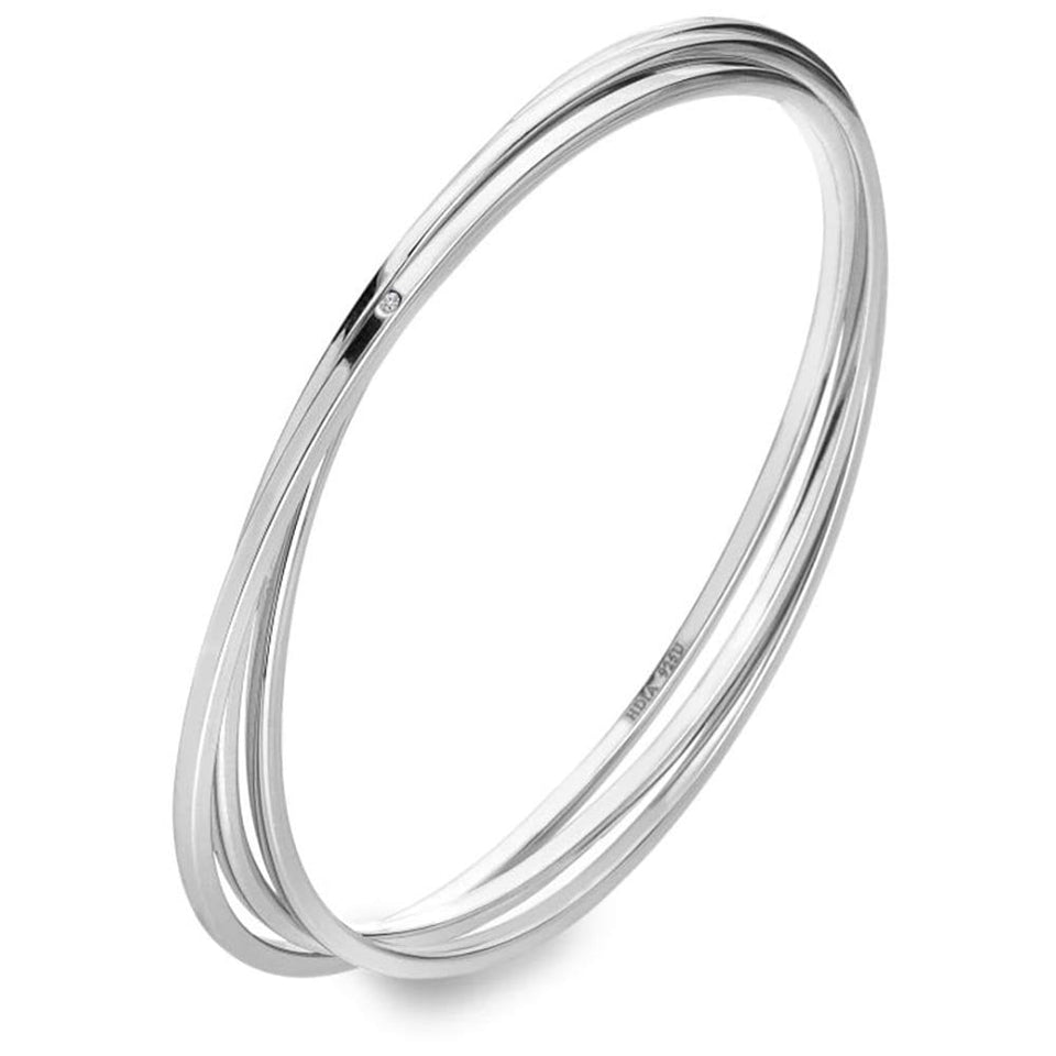 Hot Diamonds Trio Multi Stacked Interlocking Bangle