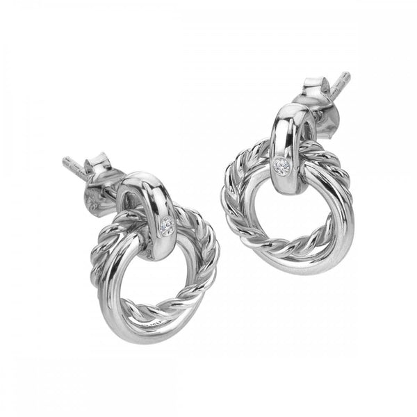 Hot Diamonds Willow Interlocking Rope Drop Earrings